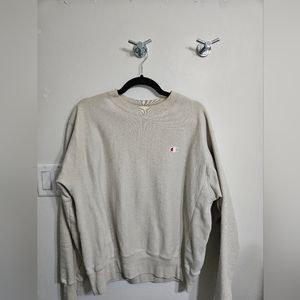 Beige Champion Sweater Medium